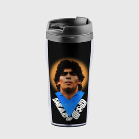 Термокружка-непроливайка с принтом Diego Maradona , внутренняя часть — пищевой пластик, наружная часть — прозрачный пластик, между ними — полиграфическая вставка с рисунком | объем — 350 мл, герметичная крышка | diego | diego armando maradona | legend | maradona | аргентина | диего | король | легенда | марадона | нападающий | полузащитник | футбол | футболист