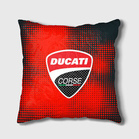 Подушка 3D с принтом Ducati Corse (Z) , наволочка – 100% полиэстер, наполнитель – холлофайбер (легкий наполнитель, не вызывает аллергию). | состоит из подушки и наволочки. Наволочка на молнии, легко снимается для стирки | Тематика изображения на принте: audi | audi ag | corse | ducati | ducati corse | ducati motor holding | hypermotard | multistrada | panigale | scrambler | streetfighter | supersport | дукати | массимо борди | мото | фабио тальони