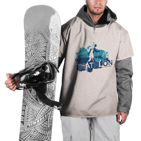 Накидка на куртку 3D с принтом Биатлон , 100% полиэстер |  | Тематика изображения на принте: активный отдых | биатлон | биатлонист | зима | лыжник | снег | снежинки | соревнования | спорт | стрелок | трасса