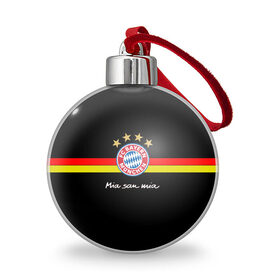 Ёлочный шар с принтом Бавария , Пластик | Диаметр: 77 мм | bayern mnchen | mia san mia | бавария | германия | красная машина | мы это мы | мюнхен | футбол