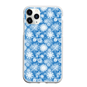 Чехол для iPhone 11 Pro Max матовый с принтом Снежинки , Силикон |  | Тематика изображения на принте: merry christmas | дед мороз | ёлка | зима | мороз | новый год | подарок | праздник | рождество | с новым годом | санта клаус | снег | снеговик | снегурочка | снежинки | снежные узоры | узоры