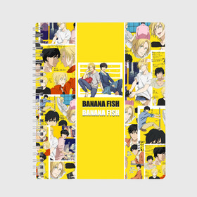 Тетрадь с принтом BANANA FISH , 100% бумага | 48 листов, плотность листов — 60 г/м2, плотность картонной обложки — 250 г/м2. Листы скреплены сбоку удобной пружинной спиралью. Уголки страниц и обложки скругленные. Цвет линий — светло-серый
 | banana fish | аниме | банановая рыба | эйджи окумуры | эш линкс