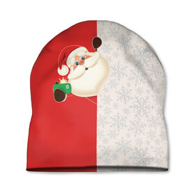 Шапка 3D с принтом Селфи Деда Мороза , 100% полиэстер | универсальный размер, печать по всей поверхности изделия | christmas | merry christmas | дед мороз | ёлка | зима | мороз | новый год | подарок | праздник | рождество | с новым годом | санта клаус | селфи | снегурочка | снежинки