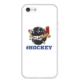 Чехол для iPhone 5/5S матовый с принтом Хоккей , Силикон | Область печати: задняя сторона чехла, без боковых панелей | зима | зомби | игра | клюшка | коньки | лёд | спортсмен | хоккеист | хоккей | шайба