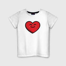 Детская футболка хлопок с принтом Сердце Дочка , 100% хлопок | круглый вырез горловины, полуприлегающий силуэт, длина до линии бедер | family | family look | детские | для всей семьи | семейные | семья | фэмили лук