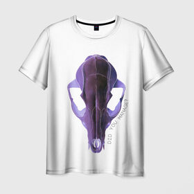 Мужская футболка 3D с принтом The Skull , 100% полиэфир | прямой крой, круглый вырез горловины, длина до линии бедер | альтернатива | андеграунд | гот | готика | готический стиль | готы | фиолетовый череп | череп | череп животного