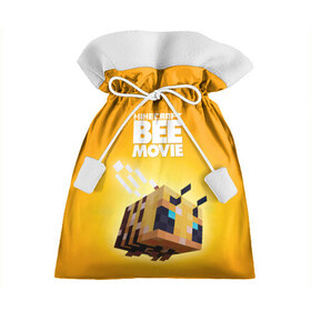 Подарочный 3D мешок с принтом Minecraft bee movie , 100% полиэстер | Размер: 29*39 см | 