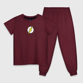 Детская пижама хлопок с принтом 8 Bit The Flash , 100% хлопок |  брюки и футболка прямого кроя, без карманов, на брюках мягкая резинка на поясе и по низу штанин
 | the flash | vdzabma | флэш