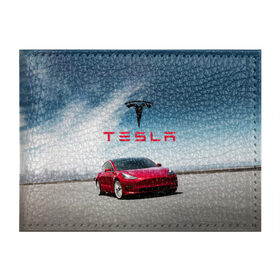 Обложка для студенческого билета с принтом Tesla Model 3 , натуральная кожа | Размер: 11*8 см; Печать на всей внешней стороне | Тематика изображения на принте: 3 | america | auto | car | electric | elon | model | motors | musk | tesla | usa | vehicle | авто | америка | илон | маск | модель | сша | тесла | электромобиль