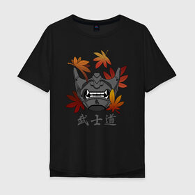 Мужская футболка хлопок Oversize с принтом Бусидо , 100% хлопок | свободный крой, круглый ворот, “спинка” длиннее передней части | budo | bushido | demon | ghost of tsushima | japan | katana | ninja | oni | samurai | shinobi | style | анбу | будо | бусидо | демон | иероглифы | катана | клен | ниндзя | они | призрак цусимы | самурай | тенгу | тэнгу | шиноби | японская м