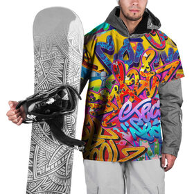 Накидка на куртку 3D с принтом Граффити , 100% полиэстер |  | art | casual | арт | баллончик | граффити | искусство | краски | мазки | минимализм | настенная живопись | стиль | структура | текстура