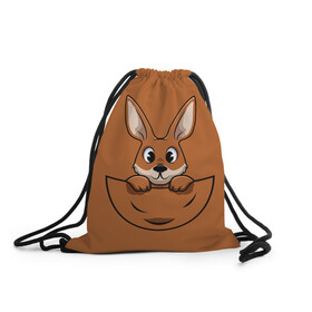 Рюкзак-мешок 3D с принтом Кенгуренок в сумке , 100% полиэстер | плотность ткани — 200 г/м2, размер — 35 х 45 см; лямки — толстые шнурки, застежка на шнуровке, без карманов и подкладки | Тематика изображения на принте: animals | australia | baby | bag | cute | ears | eyes | jump | kangaroo | leap | mother | nose | paws | pocket | sack | shadow | tail | австралия | глаза | детеныш | животные | карман | кенгуренок | кенгуру | лапы | мама | мешок | милый | нос | няшный | п