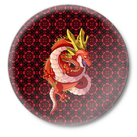 Значок с принтом Шар дракона ,  металл | круглая форма, металлическая застежка в виде булавки | dragon ball | аниме | дракон | жемчуг дракона | узоры | шар дракона