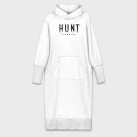 Платье удлиненное хлопок с принтом HUNT: showdown черный ,  |  | Тематика изображения на принте: hunt | hunt: showdown | showdown | охота | хант