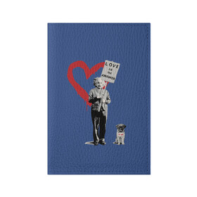 Обложка для паспорта матовая кожа с принтом Любовь это ответ | Banksy , натуральная матовая кожа | размер 19,3 х 13,7 см; прозрачные пластиковые крепления | art | banksy | street art | арт | бэнкси | граффити | со смыслом | сосмыслом | стритарт