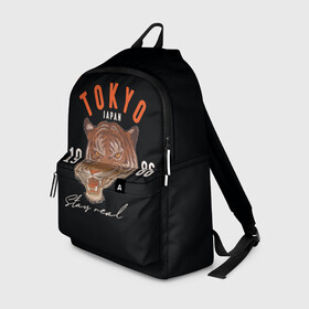 Рюкзак 3D с принтом Tokyo Tiger Japan , 100% полиэстер | лямки с регулируемой длиной, сверху петелька, чтобы рюкзак можно было повесить на вешалку. Основное отделение закрывается на молнию, как и внешний карман. Внутри два дополнительных кармана, один из которых закрывается на молнию. По бокам два дополнительных кармашка | Тематика изображения на принте: japan | tokyo | большая кошка | полосатый | тигр | тигрица | токио | хищник