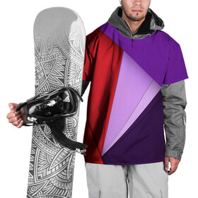 Накидка на куртку 3D с принтом ORIGAMI , 100% полиэстер |  | Тематика изображения на принте: origami | геометрия | красный | линии | сиреневый | треугольники