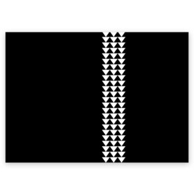 Поздравительная открытка с принтом Джейсон Момоа тату узор , 100% бумага | плотность бумаги 280 г/м2, матовая, на обратной стороне линовка и место для марки
 | actor | aquaman | brand | jason momoa | polynesian pattern | samoan | shark teeth | so ill | star | superhero | tattoo | triangle | аквамен | актер | акульи зубы | бренд | джейсон момоа | зведа | мерч мамоа | мерч момоа | полинезийский узор | самоанский |