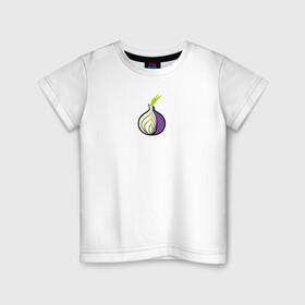 Детская футболка хлопок с принтом Tor Browser , 100% хлопок | круглый вырез горловины, полуприлегающий силуэт, длина до линии бедер | onion | tor | tor browser | даркнет | тор | тор браузер