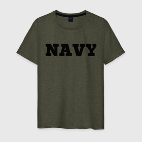 Мужская футболка хлопок с принтом NAVY , 100% хлопок | прямой крой, круглый вырез горловины, длина до линии бедер, слегка спущенное плечо. | Тематика изображения на принте: force | naval | navy | ocean | sea | us | вмф | военно морской | корабль | море | морской | океан | флот
