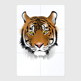 Магнитный плакат 2Х3 с принтом Тигр , Полимерный материал с магнитным слоем | 6 деталей размером 9*9 см | animal | cheetah | forest animal | hunter | tiger | wild animal | гепард | дикое животное | животное | лесное животное | охотник | тигр
