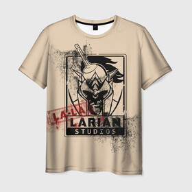 Мужская футболка 3D с принтом La-La-Larian Studios , 100% полиэфир | прямой крой, круглый вырез горловины, длина до линии бедер | baldur s gate 3 | divinity | larian studios | игра | лариан
