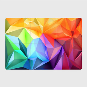 Магнитный плакат 3Х2 с принтом Радужная геометрия , Полимерный материал с магнитным слоем | 6 деталей размером 9*9 см | геометрия | градиент | радужный | спорт | треугольники