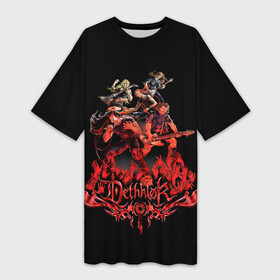 Платье-футболка 3D с принтом Dethklok concert ,  |  | Тематика изображения на принте: dethklok | metalocalypse | апокалипсис | вильям мердерфэйс | металл | металлапокалипсис | мульт | мультфильм | пиклз | рок группа | сквизгаард эксплоужен | токи вортуз