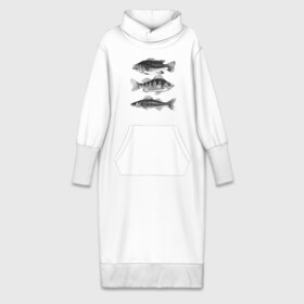 Платье удлиненное хлопок с принтом караси ,  |  | Тематика изображения на принте: ocean | sea | sea animal | графика | карась | море | океан | река | рисунок рыбы | рыба | рыбалка