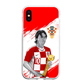 Чехол для iPhone XS Max матовый с принтом ЛУКА МОДРИЧ LUKA MODRIC , Силикон | Область печати: задняя сторона чехла, без боковых панелей | Тематика изображения на принте: football | luka modric | real madrid. | sport | лука модрич | реал мадрид | сборная хорватии | спорт | футбол