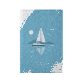 Обложка для паспорта матовая кожа с принтом ОДИНОКИЙ ПАРУСНИК | SAILBOAT (Z) , натуральная матовая кожа | размер 19,3 х 13,7 см; прозрачные пластиковые крепления | boat | sailboat | ship | ships | бумага | кораблик | кораблики | корабль | красный парус | лодка | лодочка на белом | мореход | одинокая лодка | оригами | парус | парусник | судно | яхта