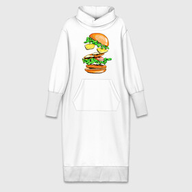 Платье удлиненное хлопок с принтом King Burger ,  |  | Тематика изображения на принте: burger | burger king | king | бургер | гамбургер