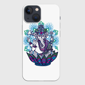 Чехол для iPhone 13 mini с принтом Будда слон ,  |  | Тематика изображения на принте: будда | будды | буды | медитация | мир | радужные | руки | слон | слон будды | слоны | спокойствие | топор | туристам | хипи | хобот | хоппи | цветы