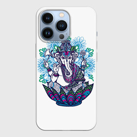 Чехол для iPhone 13 Pro с принтом Будда слон ,  |  | Тематика изображения на принте: будда | будды | буды | медитация | мир | радужные | руки | слон | слон будды | слоны | спокойствие | топор | туристам | хипи | хобот | хоппи | цветы