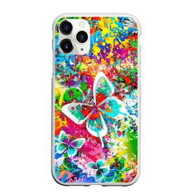 Чехол для iPhone 11 Pro матовый с принтом ЯРКИЕ КРАСКИ , Силикон |  | butterfly | color | flower | rainbow | summer | бабочки | брызги | краски | лето | радуга | цвета | цветы