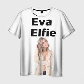 Мужская футболка 3D с принтом Eva Elfie , 100% полиэфир | прямой крой, круглый вырез горловины, длина до линии бедер | eva elfie | eva elfie print | актер | актриса | ева элфи | кино