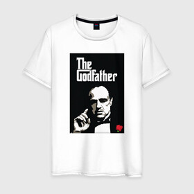 Мужская футболка хлопок с принтом Вито Корлеоне , 100% хлопок | прямой крой, круглый вырез горловины, длина до линии бедер, слегка спущенное плечо. | godfather | кино | крестный отец | фильм