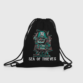 Рюкзак-мешок 3D с принтом Старый пират , 100% полиэстер | плотность ткани — 200 г/м2, размер — 35 х 45 см; лямки — толстые шнурки, застежка на шнуровке, без карманов и подкладки | game | games | pirate | sea of thieves | sot | игра | игры | корабли | корабль | кракен | майкрософт | море | море воров | моря | пираты