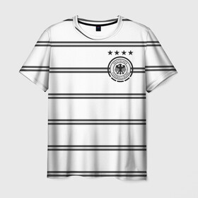 Мужская футболка 3D с принтом Сборная Германии Евро 2020 , 100% полиэфир | прямой крой, круглый вырез горловины, длина до линии бедер | Тематика изображения на принте: 4 звезды | germany | германия | евро 2020 | европа | кубок евро | немецкая машина | немцы | сборная германии | футбол | футболисты | футбольная форма