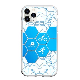 Чехол для iPhone 11 Pro Max матовый с принтом Плыви, Крути, Беги , Силикон |  | bike | ironman | run | running | swim | swimming | triathlon | бег | бегун | велосипед | велоспорт | выносливость | железный человек | плавание | спорт на выносливость | триатлон | цикличный вид спорта