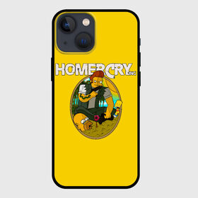 Чехол для iPhone 13 mini с принтом Homer Cry ,  |  | Тематика изображения на принте: far cry | farcray | gomer | homer | simpsons | the simpson | гомер | мульт | мультфильм | симпсоны | фар край