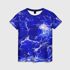 Женская футболка 3D с принтом Морские волны! , 100% полиэфир ( синтетическое хлопкоподобное полотно) | прямой крой, круглый вырез горловины, длина до линии бедер | гавайи. | море | океан | отдых | пляж | спокойствие | штиль