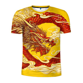 Мужская футболка 3D спортивная с принтом Китайский Дракон, China Dragon , 100% полиэстер с улучшенными характеристиками | приталенный силуэт, круглая горловина, широкие плечи, сужается к линии бедра | chinese dragon | dhina dragon | dragon | азиатский дракон | восточный дракон | дракон | китайские драконы | китайский дракон | красный дракон | традиционный китайский дракон | японский дракон