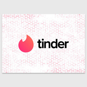 Поздравительная открытка с принтом Tinder - Honeycomb , 100% бумага | плотность бумаги 280 г/м2, матовая, на обратной стороне линовка и место для марки
 | Тематика изображения на принте: app | application | fire | logo | symbol | tinder | знакомства | лого | любовь | огонек | приложение | символ | соты | тиндер