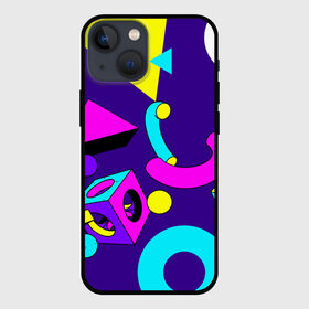 Чехол для iPhone 13 mini с принтом Геометрические фигуры ,  |  | Тематика изображения на принте: геометрический | красочный | мода | разноцветные 90 е | стиль | структура | текстура | ткань | узор | фон | цвет