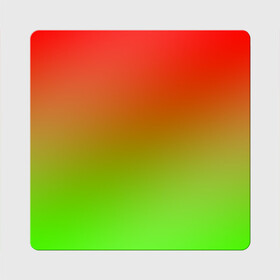 Магнит виниловый Квадрат с принтом Градиент Яблоко , полимерный материал с магнитным слоем | размер 9*9 см, закругленные углы | градиент | желтый | зеленый | красный | перелив | переход | фрукты | цвета | яблоко