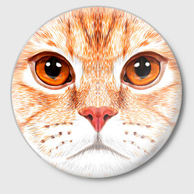 Значок с принтом Мур Мяу ,  металл | круглая форма, металлическая застежка в виде булавки | Тематика изображения на принте: cat | kitty | pussycat | киса | кот | кошечка | кошка
