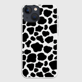 Чехол для iPhone 13 mini с принтом Пятна Далматинца ,  |  | Тематика изображения на принте: 101 далматинец | dalmations | далматин | мраморный окрас | черно белые пятна | черное на белом