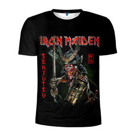 Мужская футболка 3D спортивная с принтом Iron Maiden, Senjutsu , 100% полиэстер с улучшенными характеристиками | приталенный силуэт, круглая горловина, широкие плечи, сужается к линии бедра | Тематика изображения на принте: iron maiden | senjutsu | айрон мейден | группы | музыка | рок | самурпй | хеви метал | череп