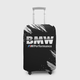 Чехол для чемодана 3D с принтом БМВ РАЗРЕЗАННОЕ ЛОГО , 86% полиэфир, 14% спандекс | двустороннее нанесение принта, прорези для ручек и колес | bmw | авто | автомобиль | бмв | логотип | марка | машина | модель